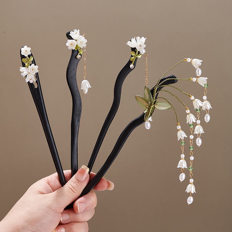Florist Supplies - 은방울꽃 헤어 스틱 레트로 나무 꽃