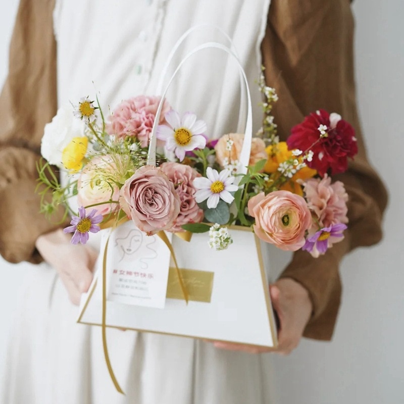 10/20PCS DIY 꽃 선물 상자 사다리꼴 핸드백  - Florist Supply House 리뷰 및 가격