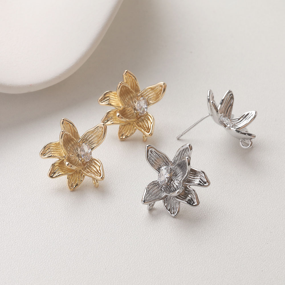 4PCS 우아한 꽃 귀 스터드 귀걸이 쥬얼리 만들기 용 - Flower Supply 리뷰 및 가격